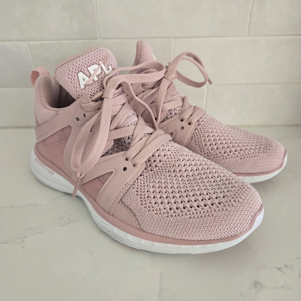 APL Lululemon TechLoom Propelium Ascend Athletic Shoe Dusty Rose White Size 7 - Picture 3 of 10